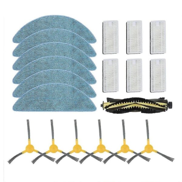 X500/X600 Robot Vacuum Cleaner Parts: Edge Brush, Filter Screen, Mop Roller