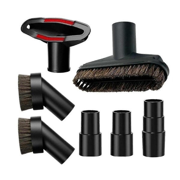 Soft Horsehair Vacuum Brush Attachment - Hose Adapters 1-3/8 Inch to 1-1/2 Inch