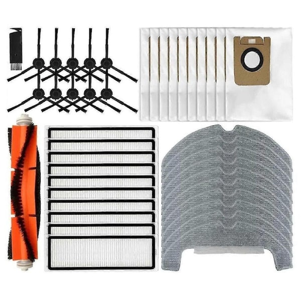 Roller, Side Brush, HEPA Filter, Mop Cloths for D10S Plus Robot Vacuum