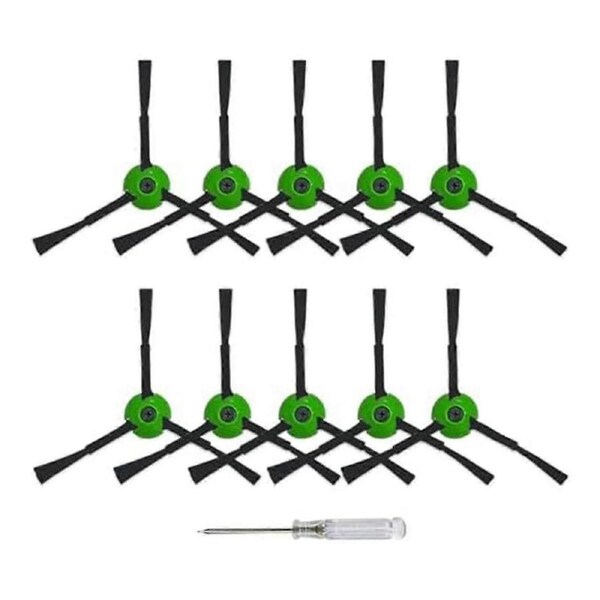 10 Pack Replacement Side Brushes for I, J, E Series All Models, Edge-Sweeping