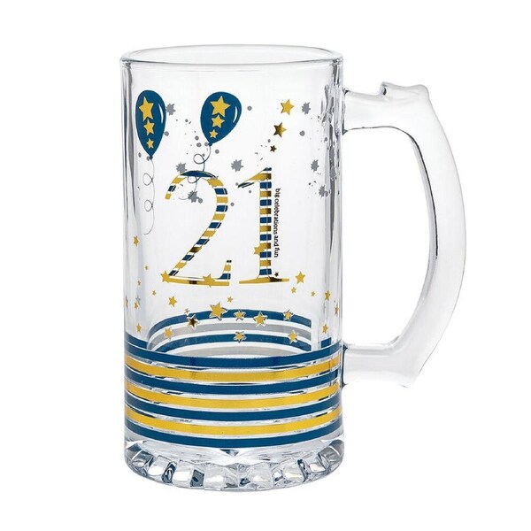 Gibson Gifts Rush 21st Birthday Tankard R Beer Mug Drinking Cup w/ Handle