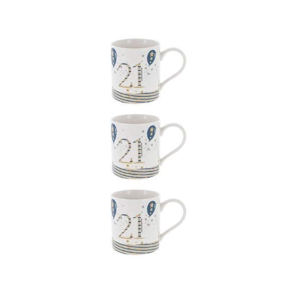 3PK Gibson Gifts Rush Birthday Men 21st Mug R Drinking Water/Juice Cup w/ Handle