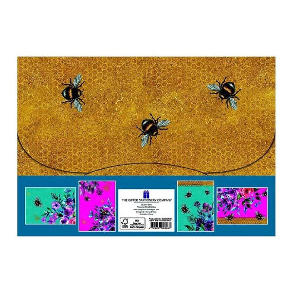 Gibson Gifts Queen Bee Writing Paper Stationery Notecard/Message Collection