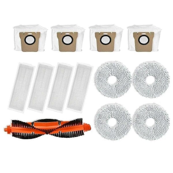 M30 Pro/C107 Robot Vacuum Replacement Parts - Main Brush, HEPA Filter, Mop Cloth