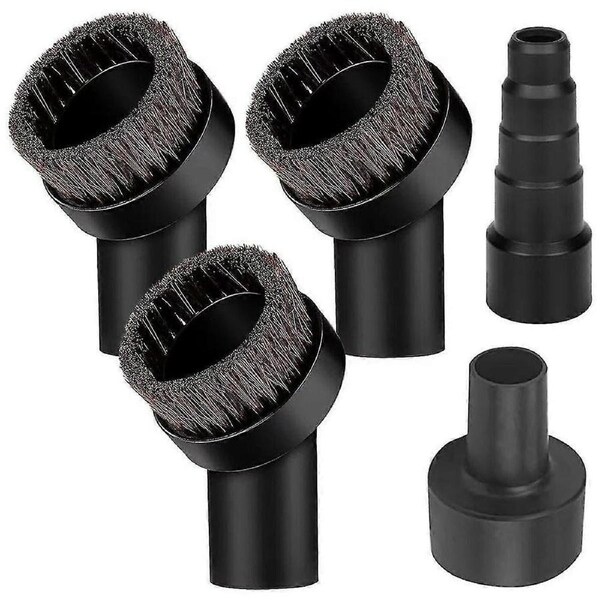 1-Inch Round Soft Brush Attachment with Horse Hair Bristle