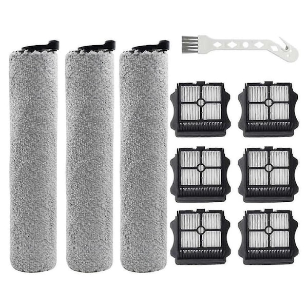 Brush Rollers & Vacuum Filters Replacement for IFloor 3, Floor ONE S3 (3-Pack, 6-Pack)
