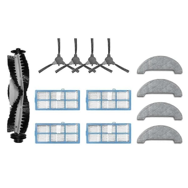 E1 Robot Vacuum Replacement Spare Parts: Main Side Brush, HEPA Filter, Mop Pad