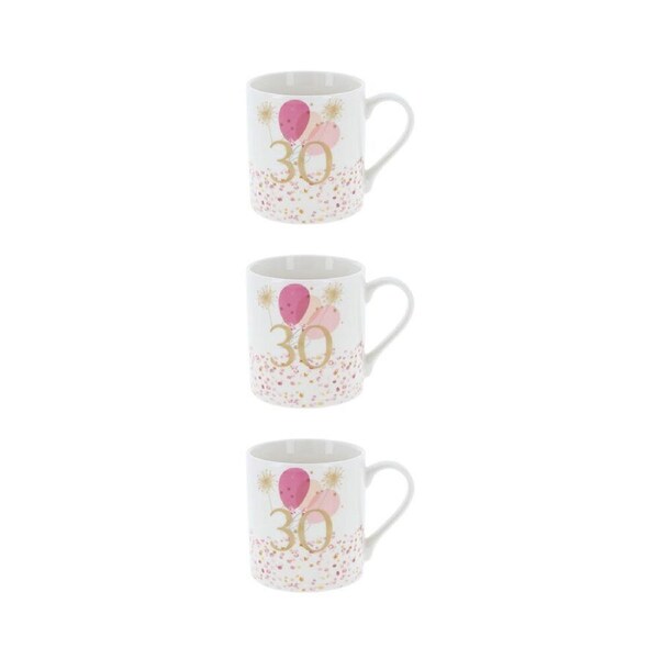 3PK Gibson Gifts Rush Birthday Ladies 30th Mug R 250ml Drinking Cup w/ Handle