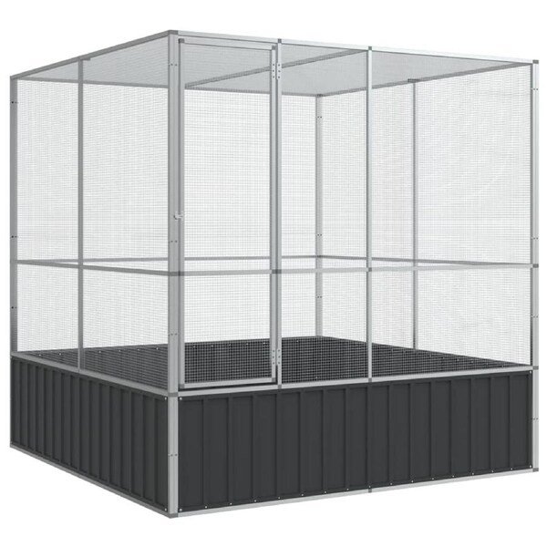 Aviary Silver 411x411x212 cm Steel