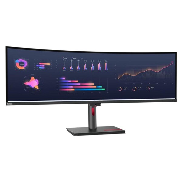 Lenovo ThinkVision P49w-30 LED display 124.5 cm (49") 5120 x 1440 pixels DQHD Black
