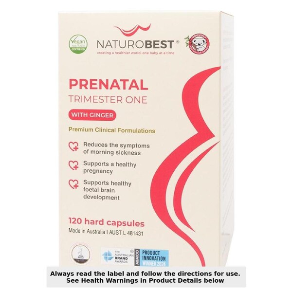 NaturoBest Prenatal Trimester One with Ginger 120 Capsules