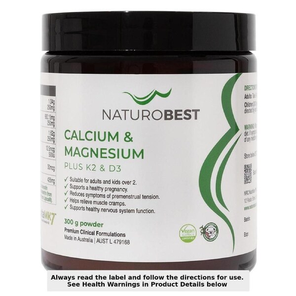 NaturoBest Calcium & Magnesium Plus K2 & D3 300g