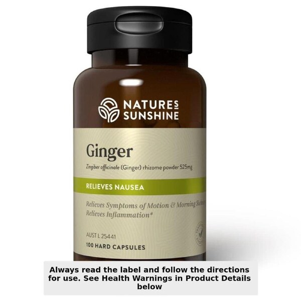 Nature's Sunshine Ginger 525mg 100 Capsules