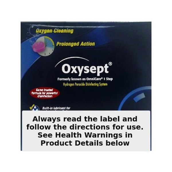 Oxysept Hydrogen Peroxide Disinfecting System 240ml x 3 Plus 72 Tablets