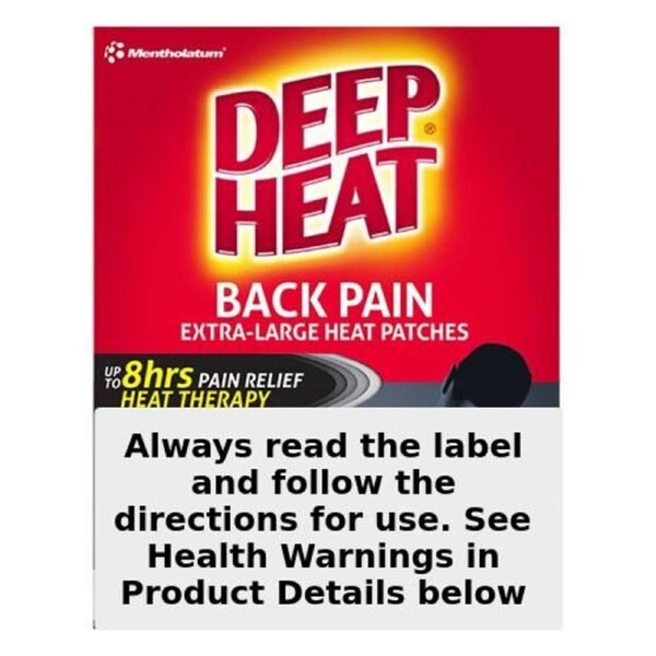 Deep Heat Back Pain Heat Patches XL 2 Pack
