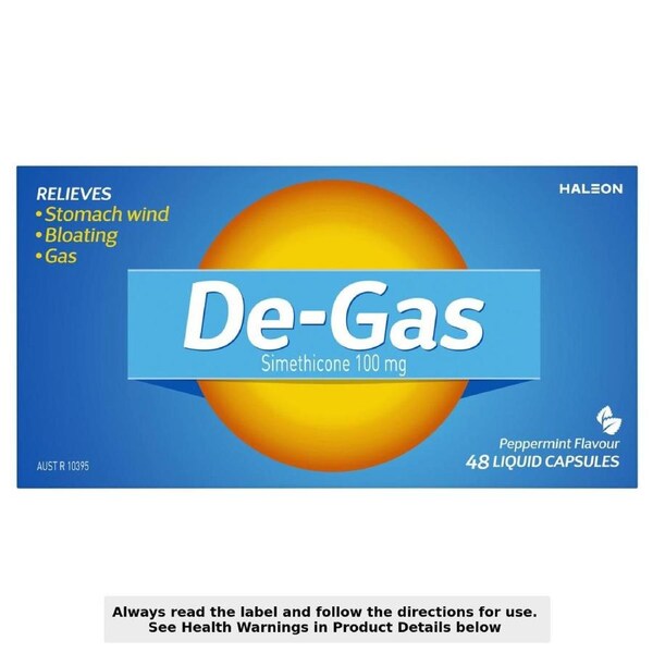 De-Gas Peppermint Flavour 48 Capsules