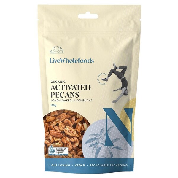 Live Wholefoods Organic Activated Pecans 120g
