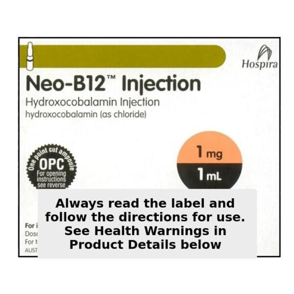 Neo-B12 Injection 1000mcg/ml Hydroxocobalamin 3 Ampoules