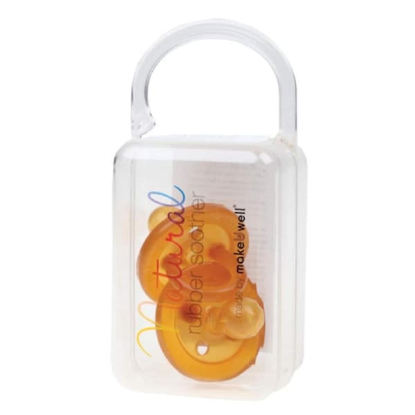 Natural Rubber Soothers Rounded Medium 3-6 Months 2 Pack