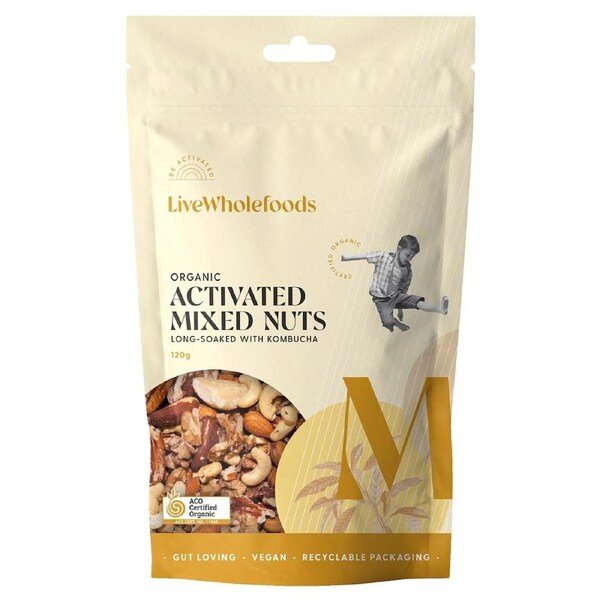 Live Wholefoods Organic Activated Mixed Nuts 120g