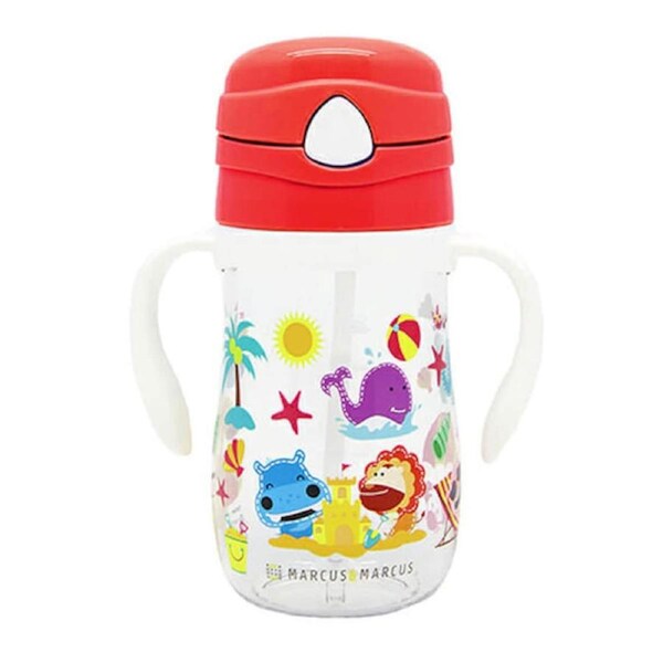 Marcus & Marcus Tritan Straw Drink Bottle Red