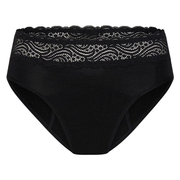 Modibodi Sensual Hi Waist Bikini Light-Moderate Black 12/M