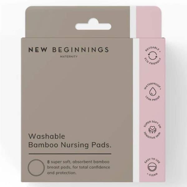 New Beginnings Washable Bamboo Nursing Breast Pads 8 Pack