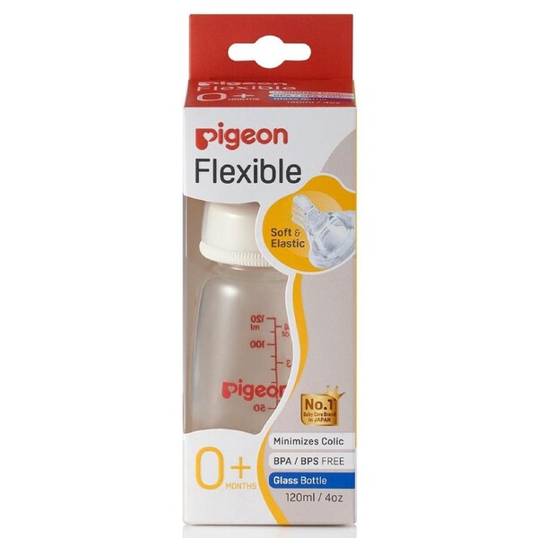 Pigeon Flexible Glass Baby Bottle 120ml