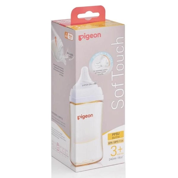 Pigeon SofTouch PPSU Baby Bottle 3+ Months 240ml
