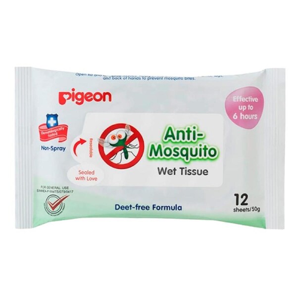 Pigeon Anti-Mosquito Wipes 12 Pack
