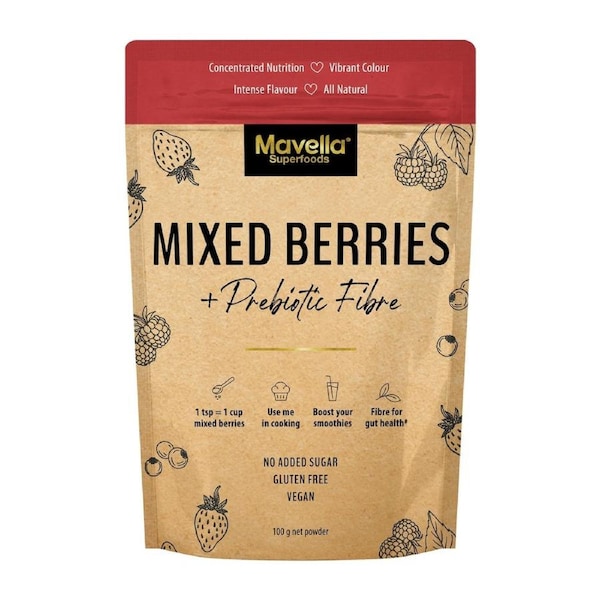 Mavella Mixed Berry Plus Prebiotic Fibre powder 100g