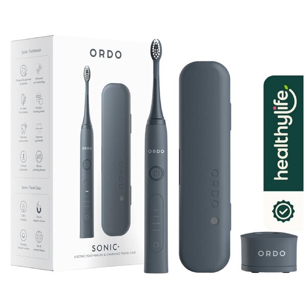 Ordo Sonic+ Electric Toothbrush & Charging Travel Case - Charcoal Grey
