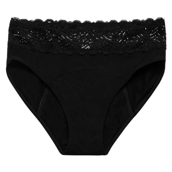 Modibodi Sensual Hi Waist Bikini Heavy-Overnight Black 10/S