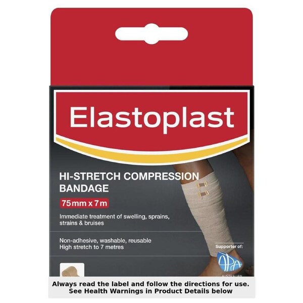 Elastoplast Sport Hi-Stretch Support & Compression Bandage 7.5cm x 7m Roll