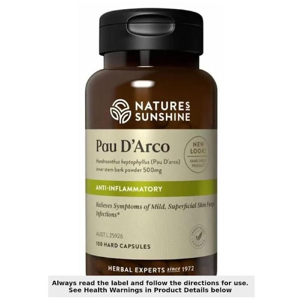 Nature's Sunshine Pau D'Arco 500mg 100 Capsules
