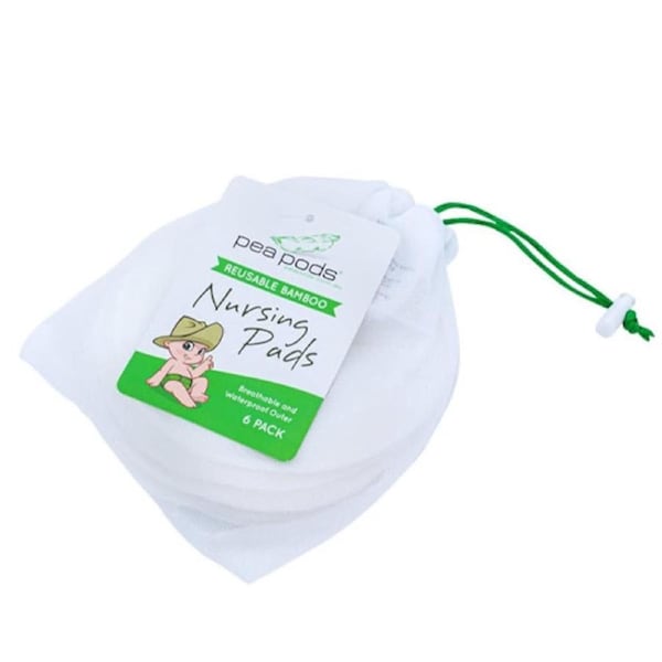 Pea Pods Washable Bamboo Nursing Pads 6 Pack
