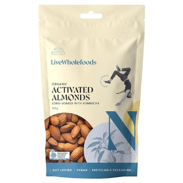 Live Wholefoods Organic Activated Almonds 120g