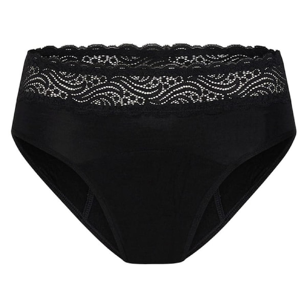 Modibodi Sensual Hi Waist Bikini Light-Moderate Black 16/XL