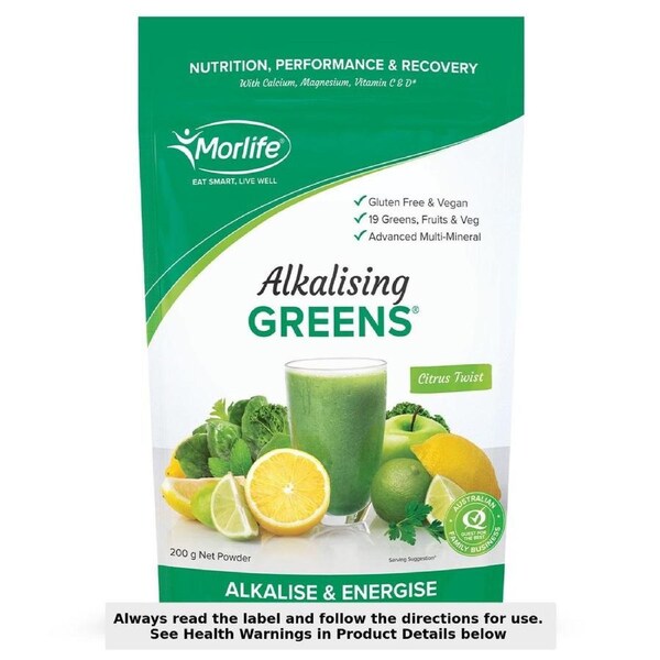 Morlife Alkalising Greens Citrus Twist 200g