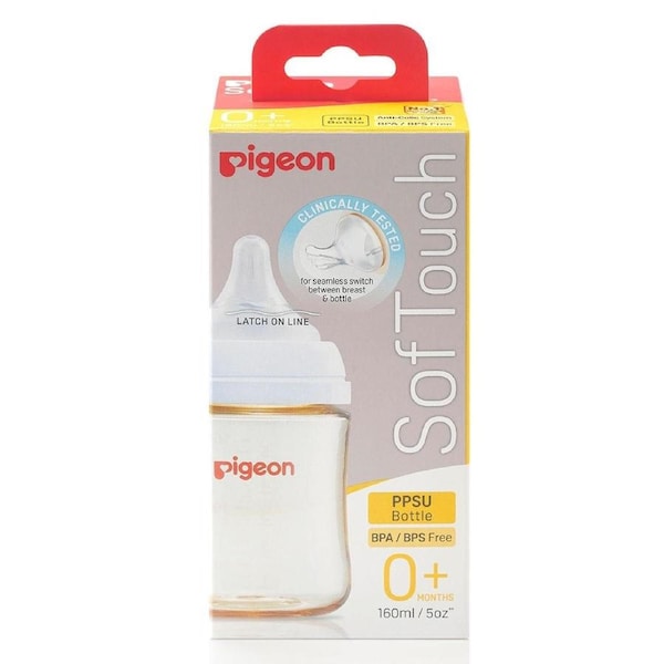 Pigeon SofTouch PPSU Baby Bottle 0+ Months 160ml