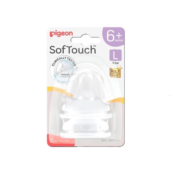 Pigeon SofTouch Teat (L) 2 Pack