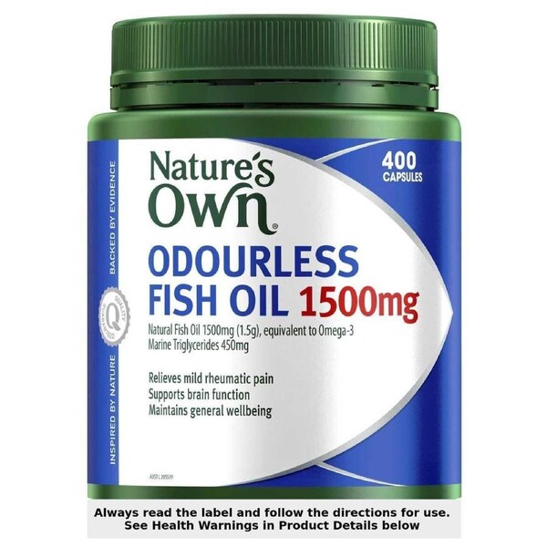 Nature's Own Odourless Fish Oil 1500mg 400 Capsules