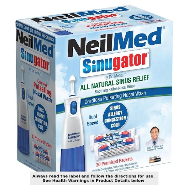 NeilMed Sinugator Pulsating Nasal Wash with 30 Premixed Sachets
