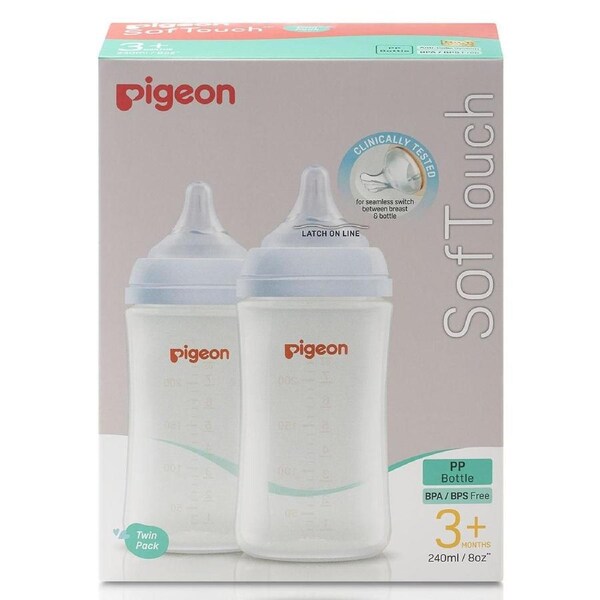Pigeon SofTouch III PP Baby Bottle 2 x 240ml