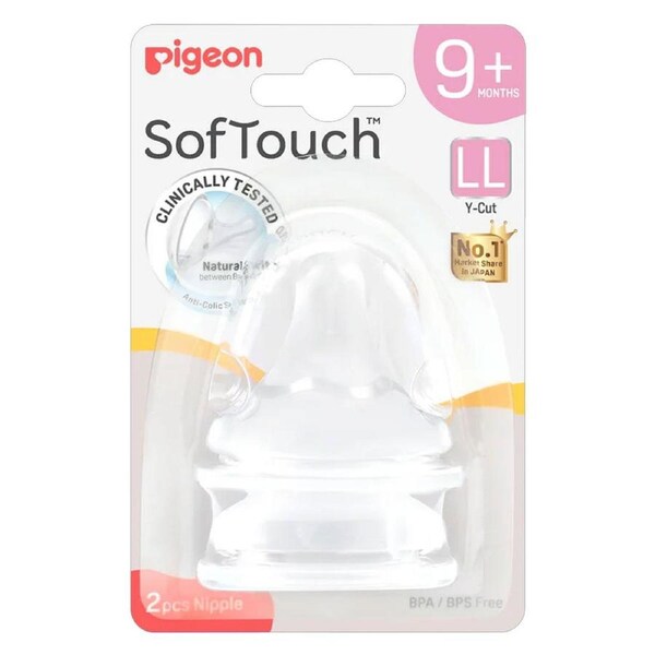 Pigeon SofTouch Teat (LL) 2 Pack