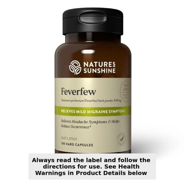 Nature's Sunshine Feverfew 340mg 100 Capsules