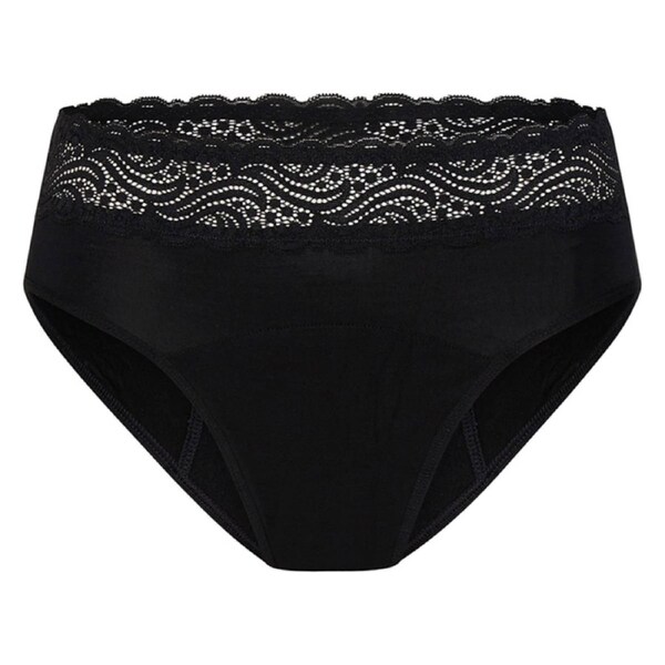 Modibodi Sensual Hi Waist Bikini Light-Moderate Black 10/S