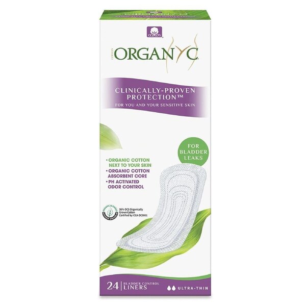 Organyc Cotton Ultra Thin Bladder Control Panty-Liners Light - 24 Pack