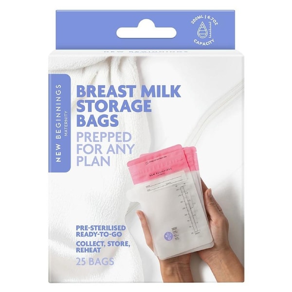 New Beginnings Breast Milk Storage Bags 25 Pieces