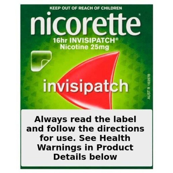 Nicorette Quit Smoking 16 Hour Nicotine Invisipatch Step 1 25mg 14 Patches
